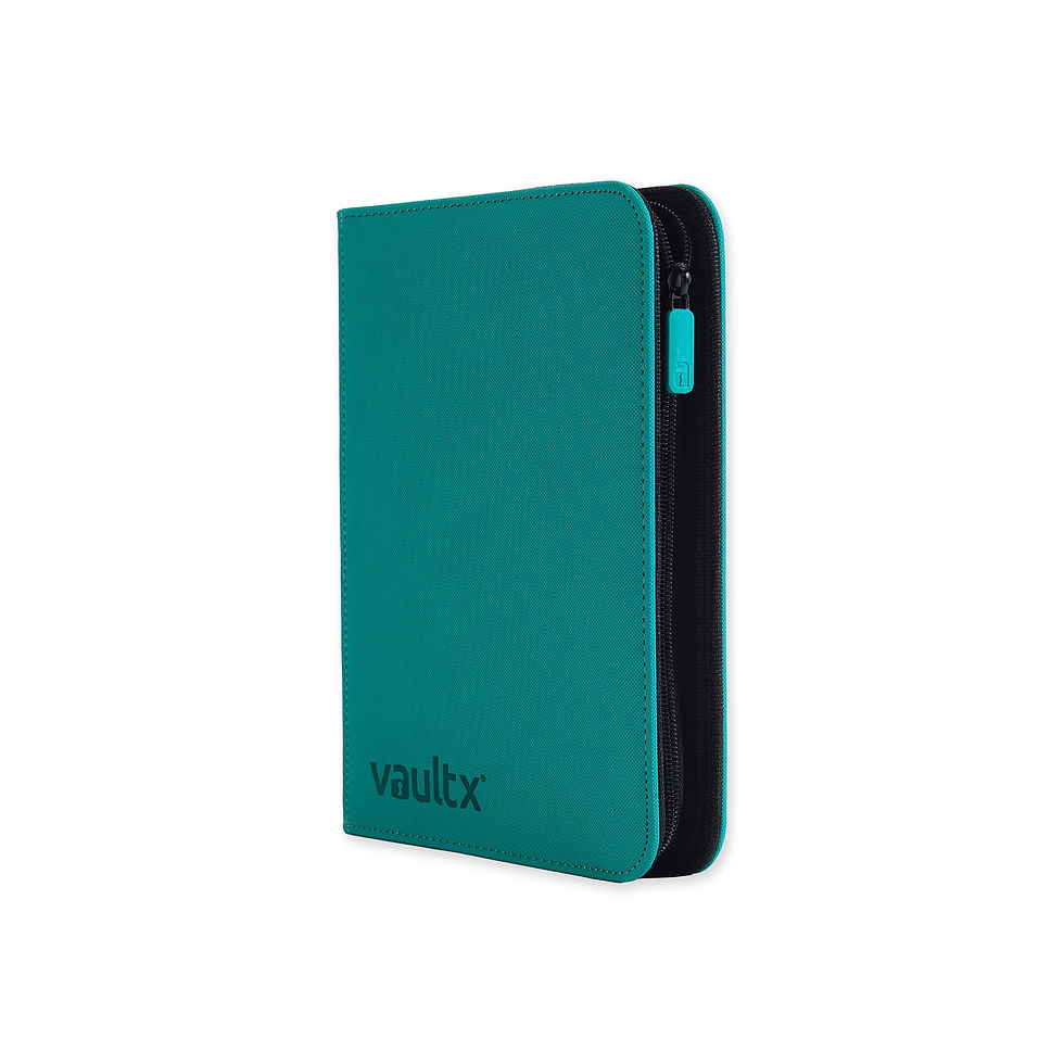 Thumbnail: Vault X: EXO-TEC Zip Binder - 9 Pocket Teal Side View