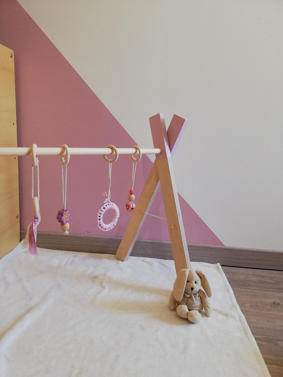 Miniature : Portique d'éveil rose