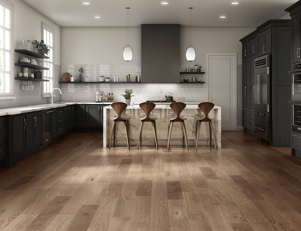 kitchen, wood floors, mid tone wood floors, custom kitchen design, bar, island, open kitchen floor plan