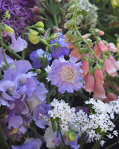 Colourful wedding flowers.