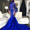 Thumbnail: “MAKAILA” COUTURE GOLD BLUE / SUPER EXTENDED ROSETTE GOWN