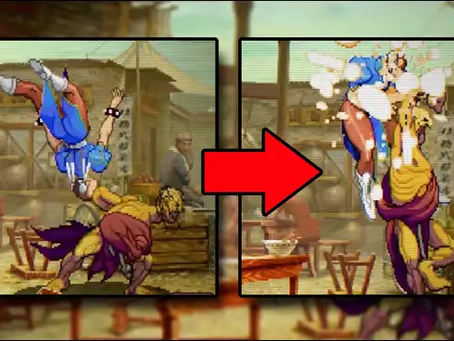 Using charge moves in Street Fighter 3 Third Strike!