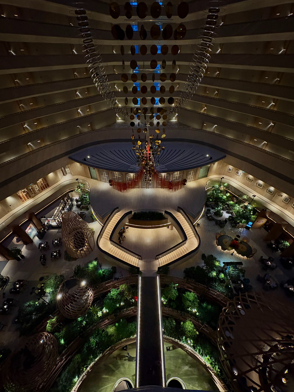 The symmetrical beauty of the central Atrium.
