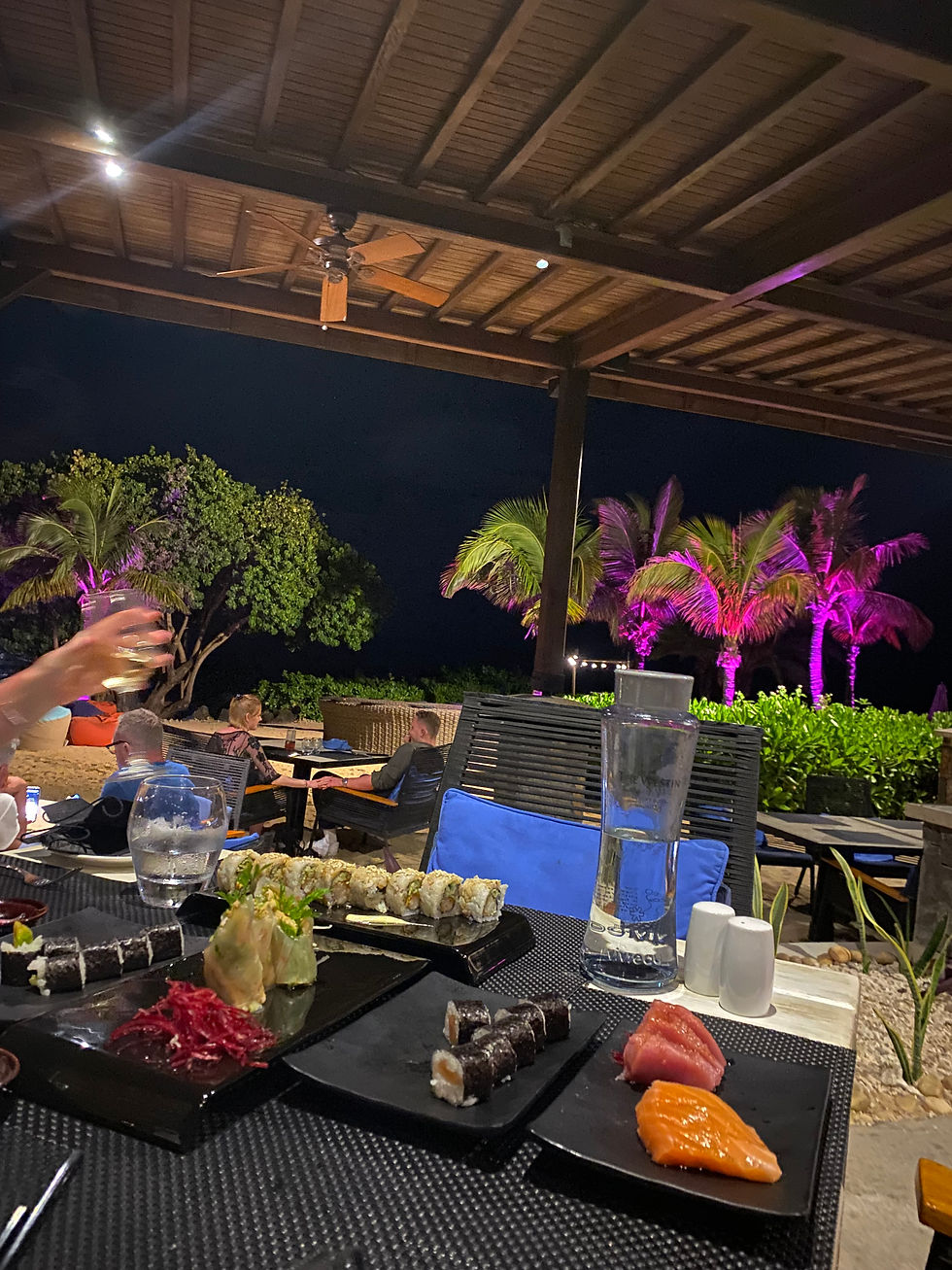 I adored the fresh sushi and sashimi at Mystique- Westins Asian restaurant.