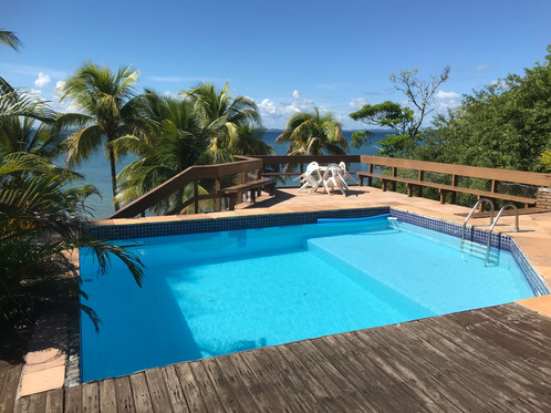 Deck da Piscina, com vistapara o mar