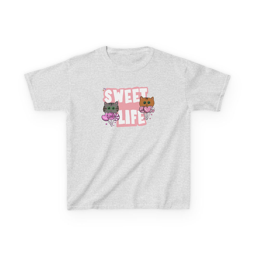 Thumbnail: Kids "Sweet Life" Cat & Lollipop T-Shirt