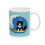 Thumbnail: Cat on a Wave Ceramic Mug — Cute Black Cat Illustration Coffee Cup (11oz/15oz)
