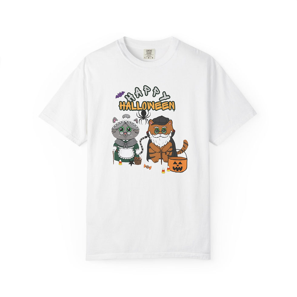Thumbnail: Halloween Cats T-Shirt — Cute Cat Costume Trick-or-Treat Graphic Tee