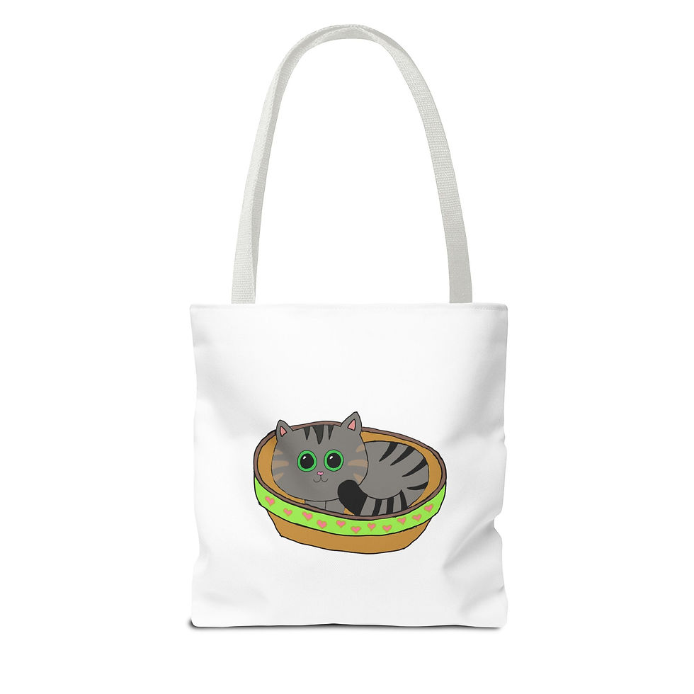 Thumbnail: Purrfection Takes Time Tote Bag (AOP)