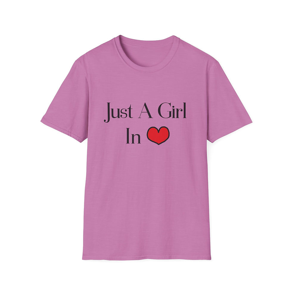 Thumbnail: Cat Lover T-Shirt - Just a Girl in Love with Cute Grey and Black Cats