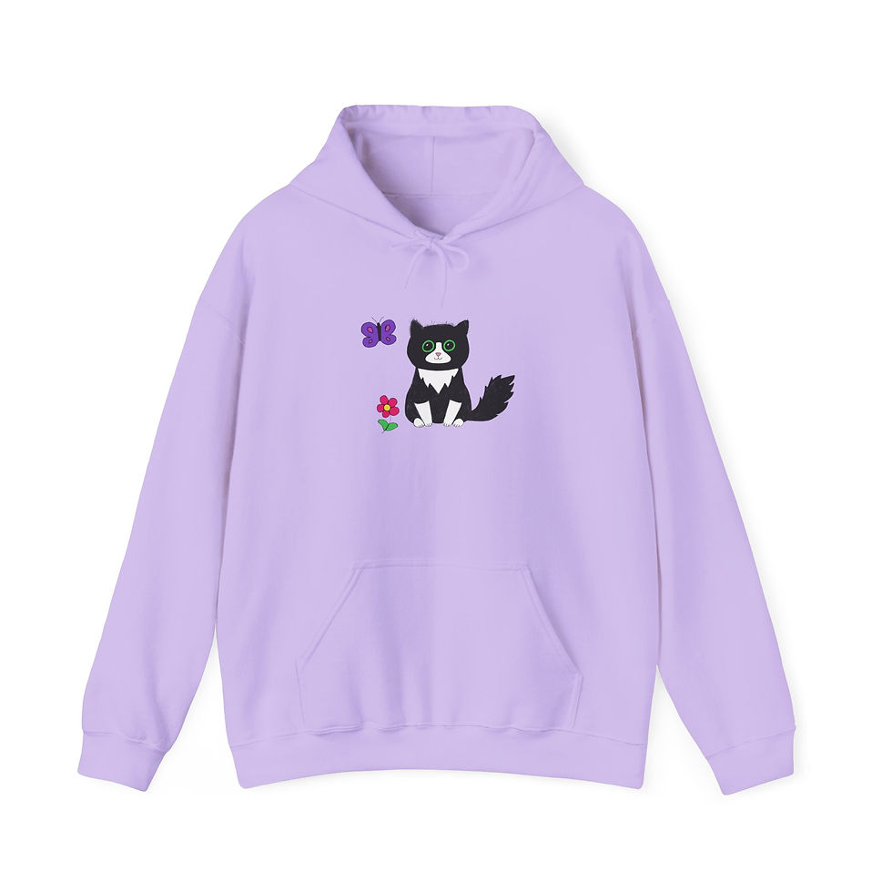 Thumbnail: Purrty as a Flower Unisex Heavy Blend™ Hooded Sweatshirt