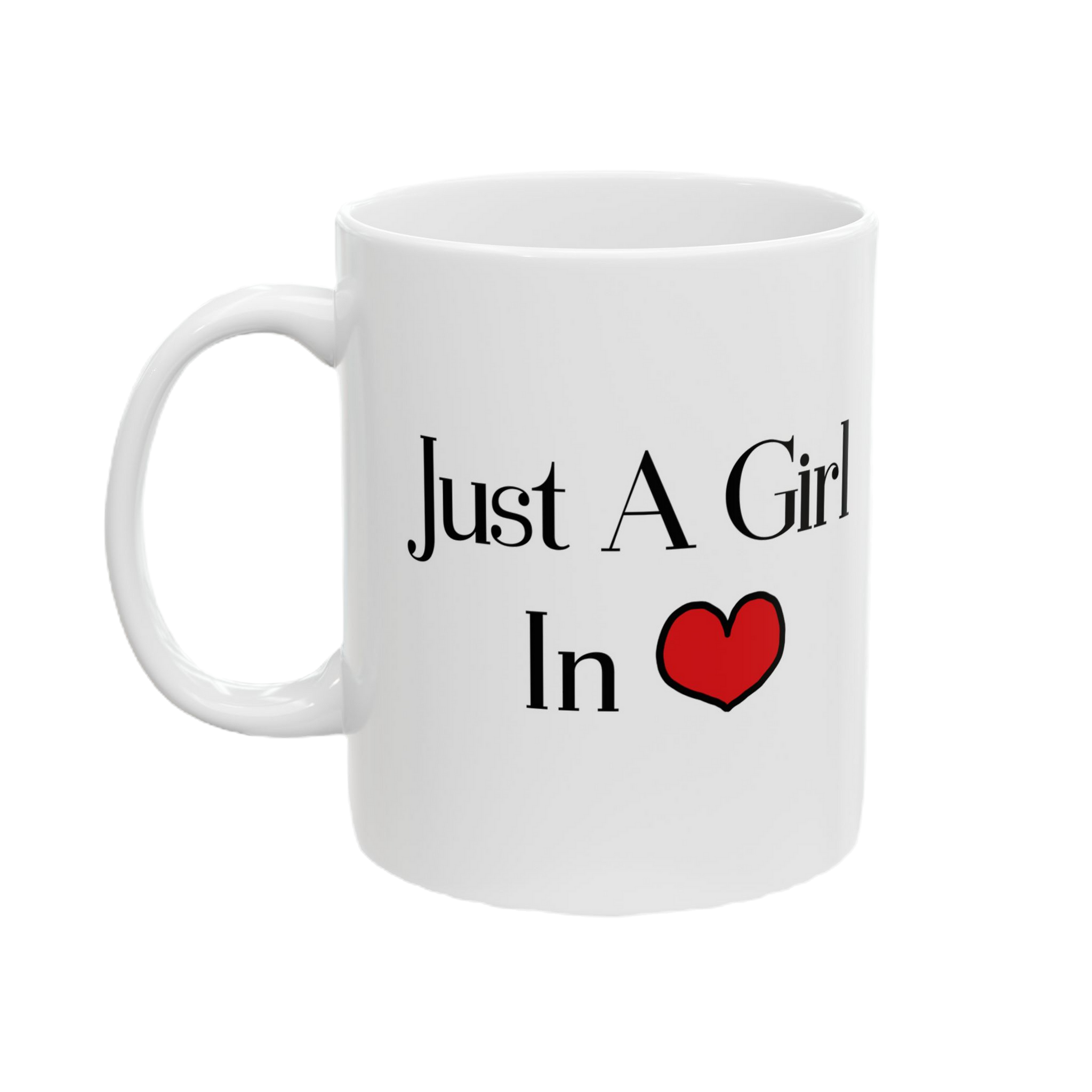 Cat Lover Ceramic Mug — "Just A Cat Girl" Cute Kitten Coffee Cup (11oz, 15oz)