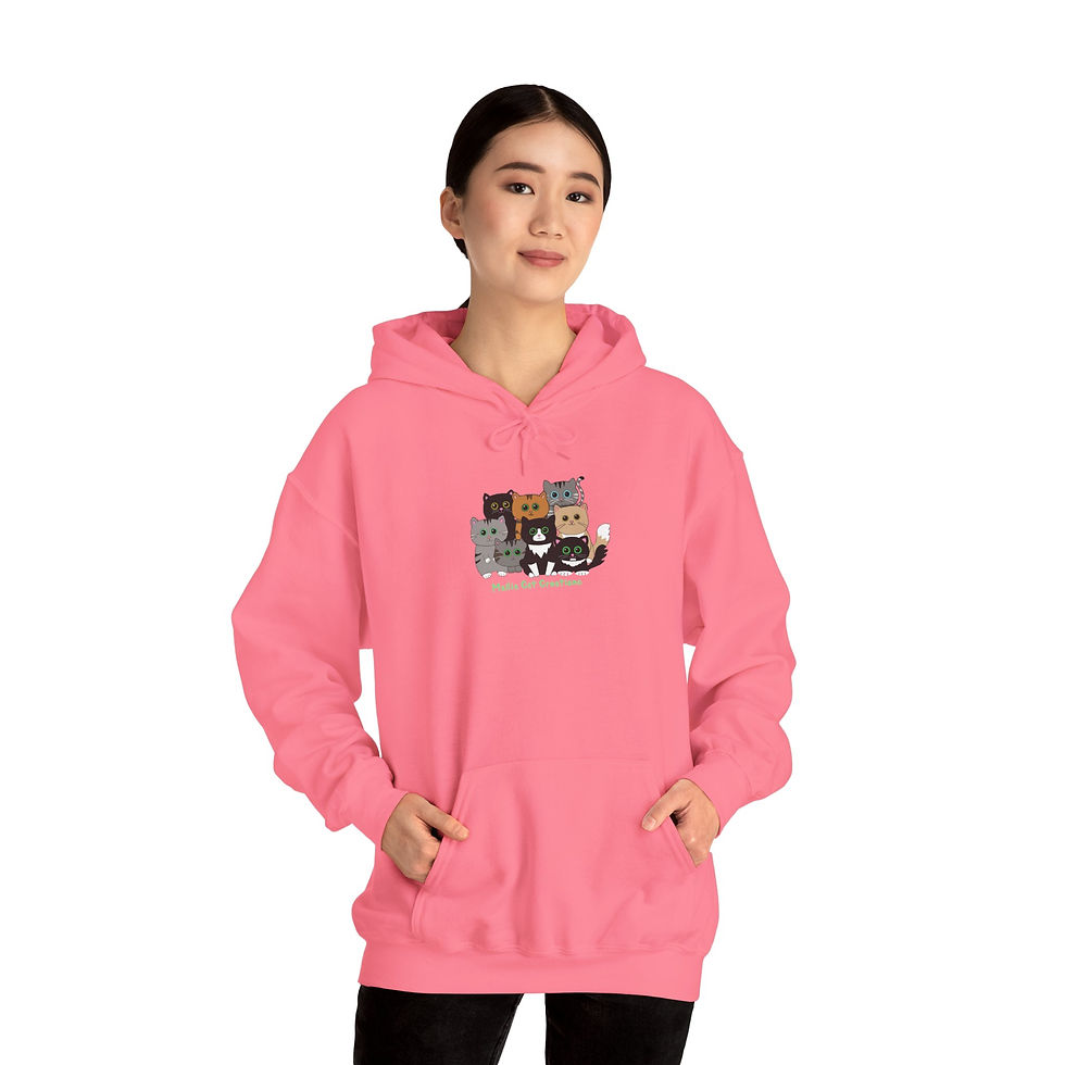 Thumbnail: Cat Crew Hoodie "Fur-ever Family" – Cute Cat Pack Graphic Hooded Sweatshirt