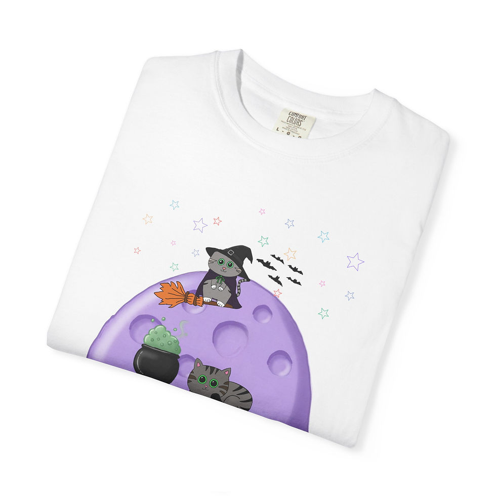 Thumbnail: Cat Witches on Purple Moon T-Shirt