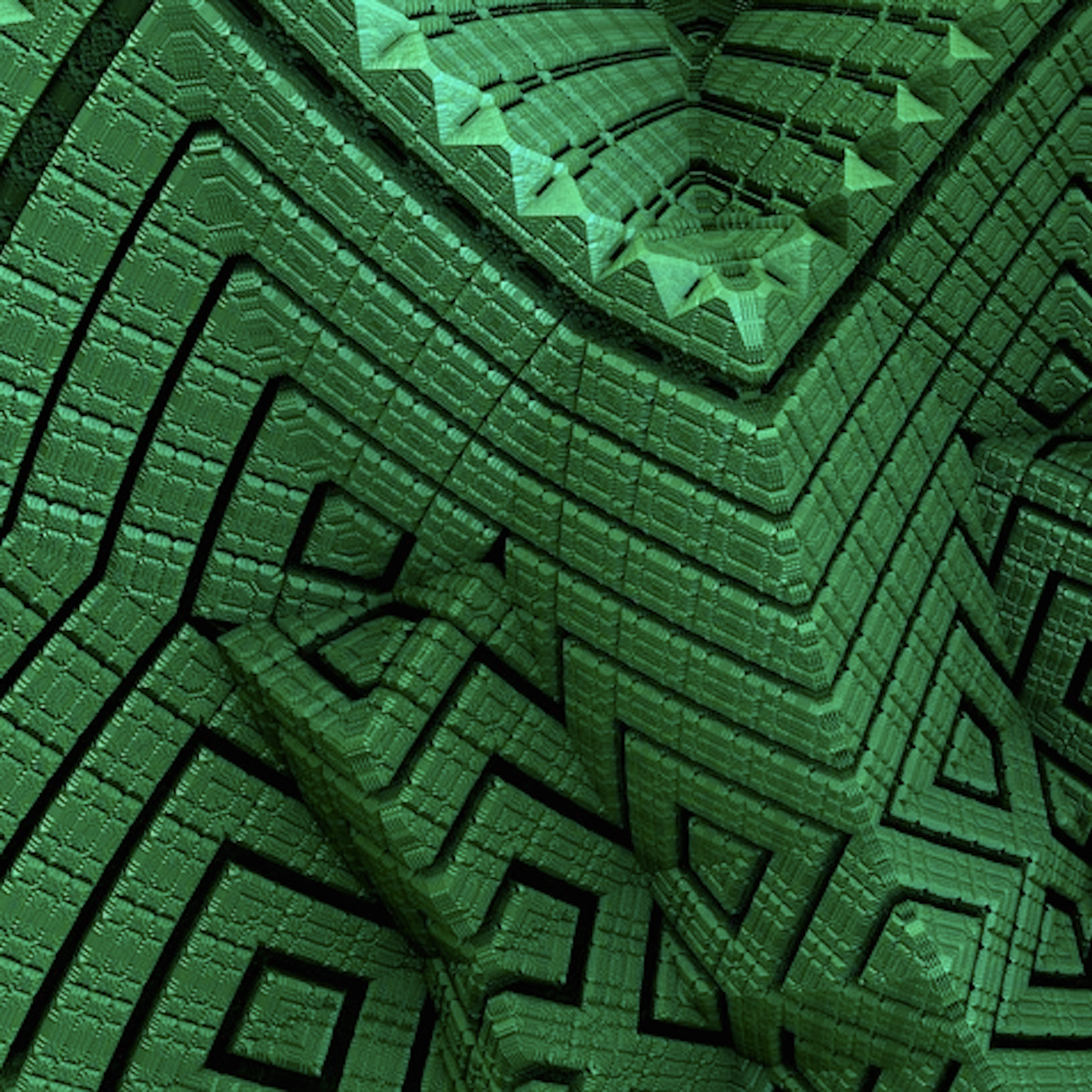 Green Metallic Building