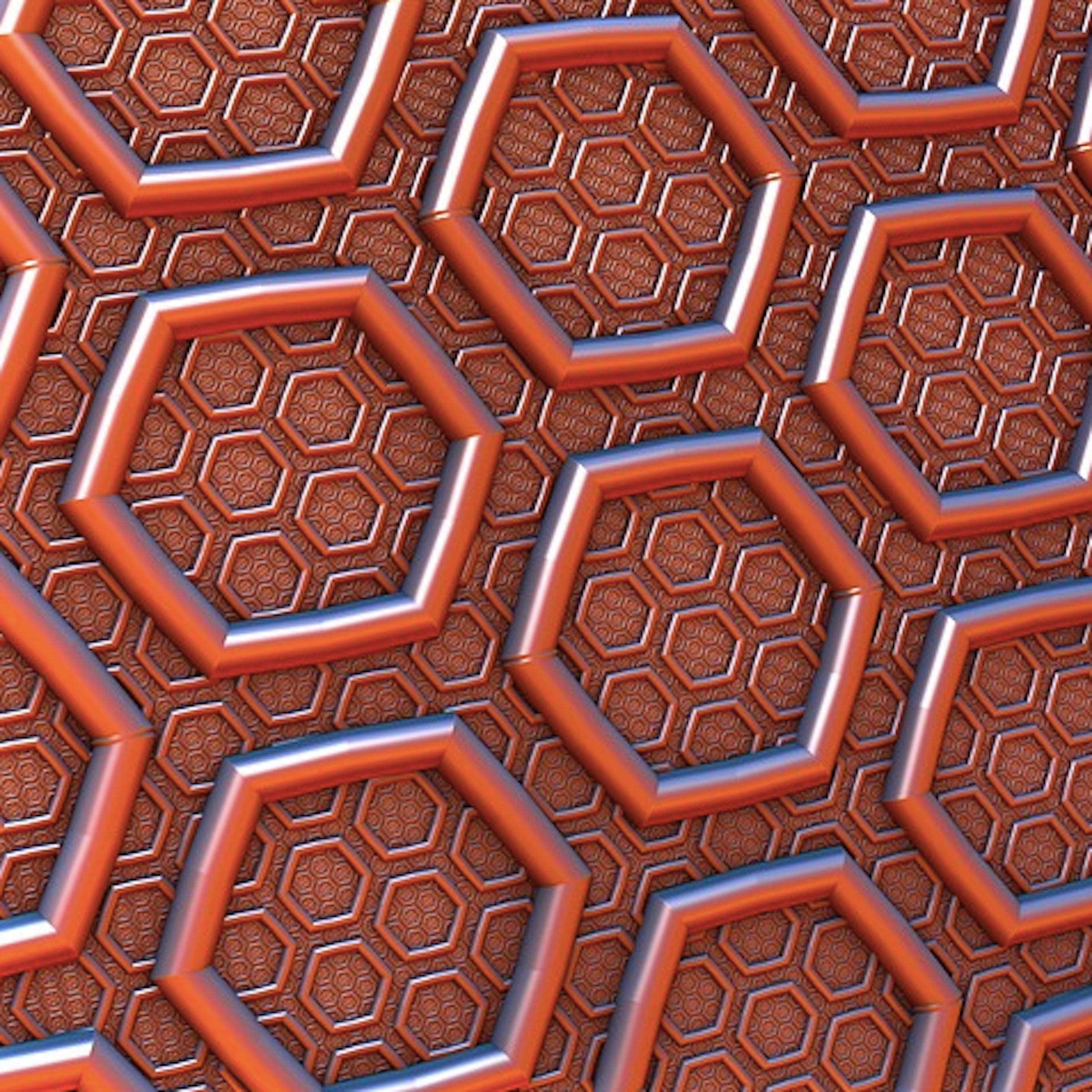 Orange Hexagons