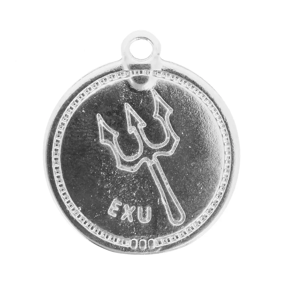 Miniatura: Corrente Aço Inox - Medalha Exu