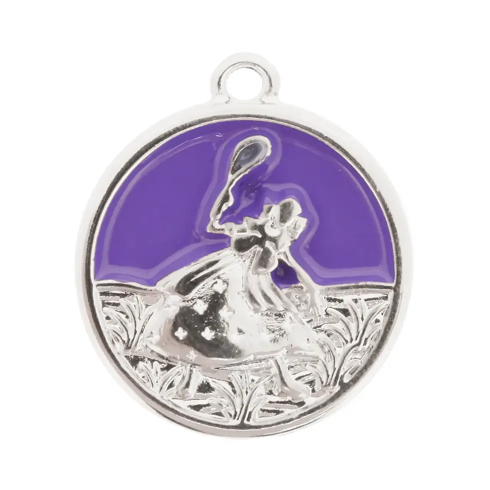 Miniatura: Corrente Aço Inox Prateada - Medalha Nanã