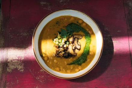 red lentil curry, bowl