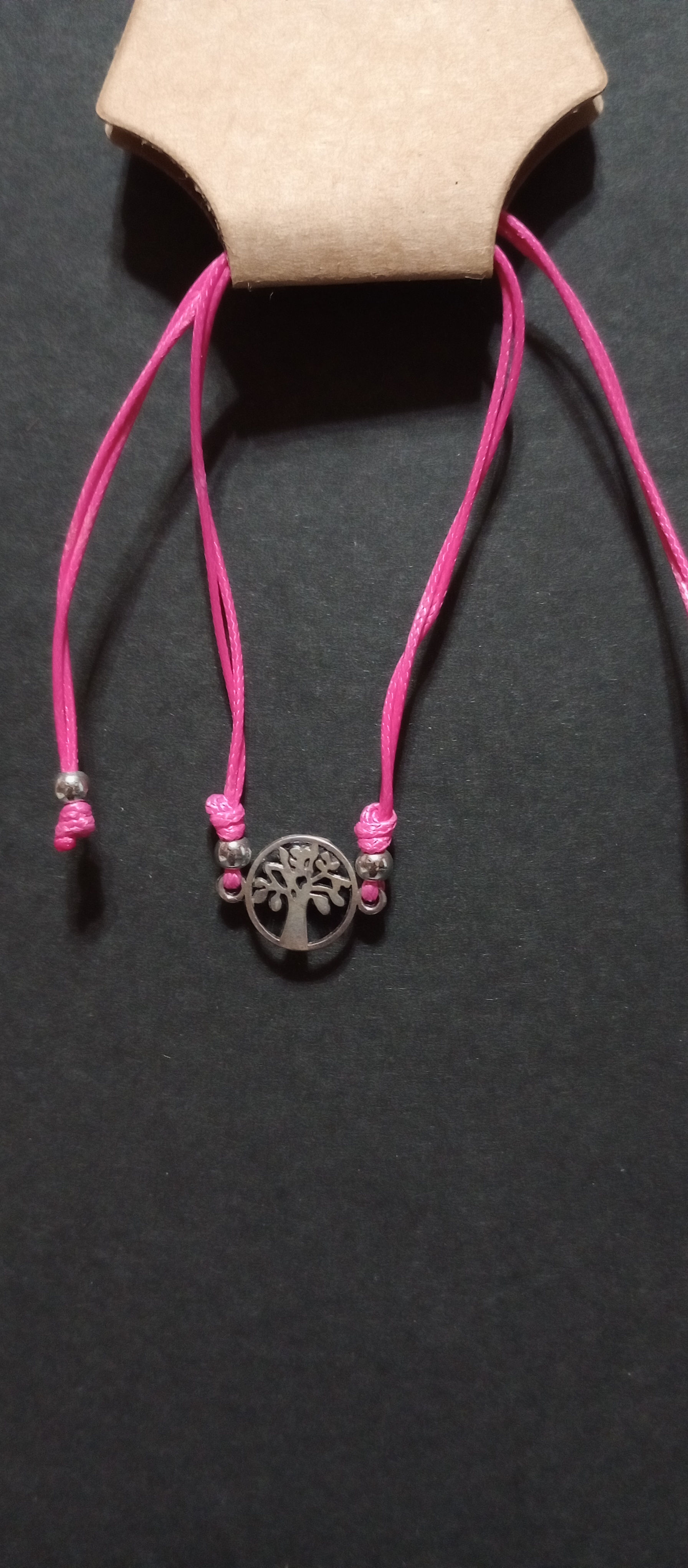 Dark Pink Family Tree Bracelet