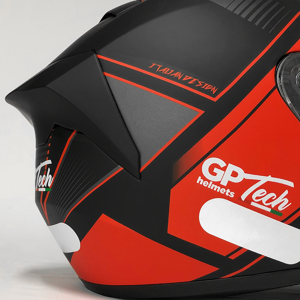 Miniatura: Capacete GP Tech V128 - Rapid V2 Fosco | Preto e Vermelho