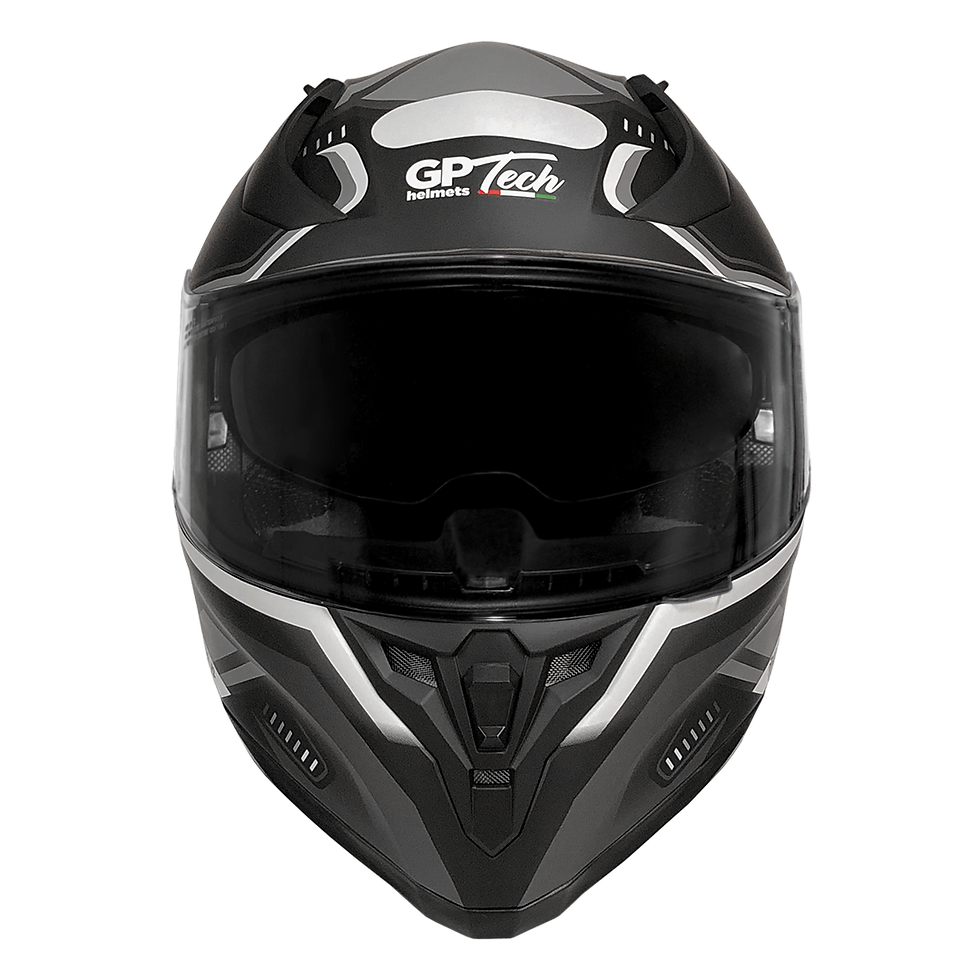 Miniatura: Capacete GP Tech V128 - Velocity V2 Fosco | Preto-Branco