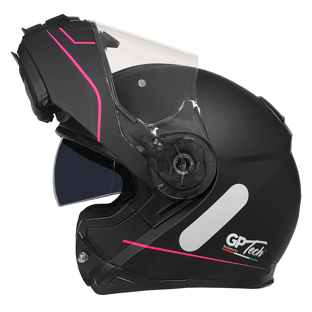 Capacete GP Tech A118 ROAD | Preto e rosa fosco