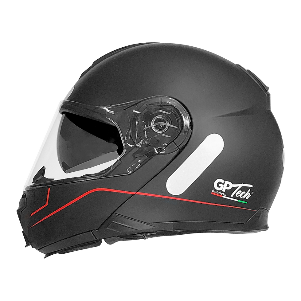 Miniatura: Capacete GP Tech A118 ROAD | Fosco | Preto e Vermelho