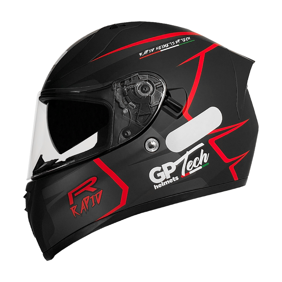 Miniatura: Capacete GP Tech V128 Rapid | Preto com Cinza Escuro