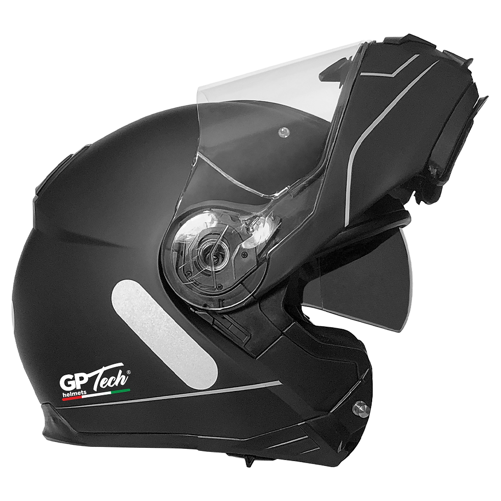 Miniatura: Capacete GP Tech A118 ROAD | Preto e cinza fosco