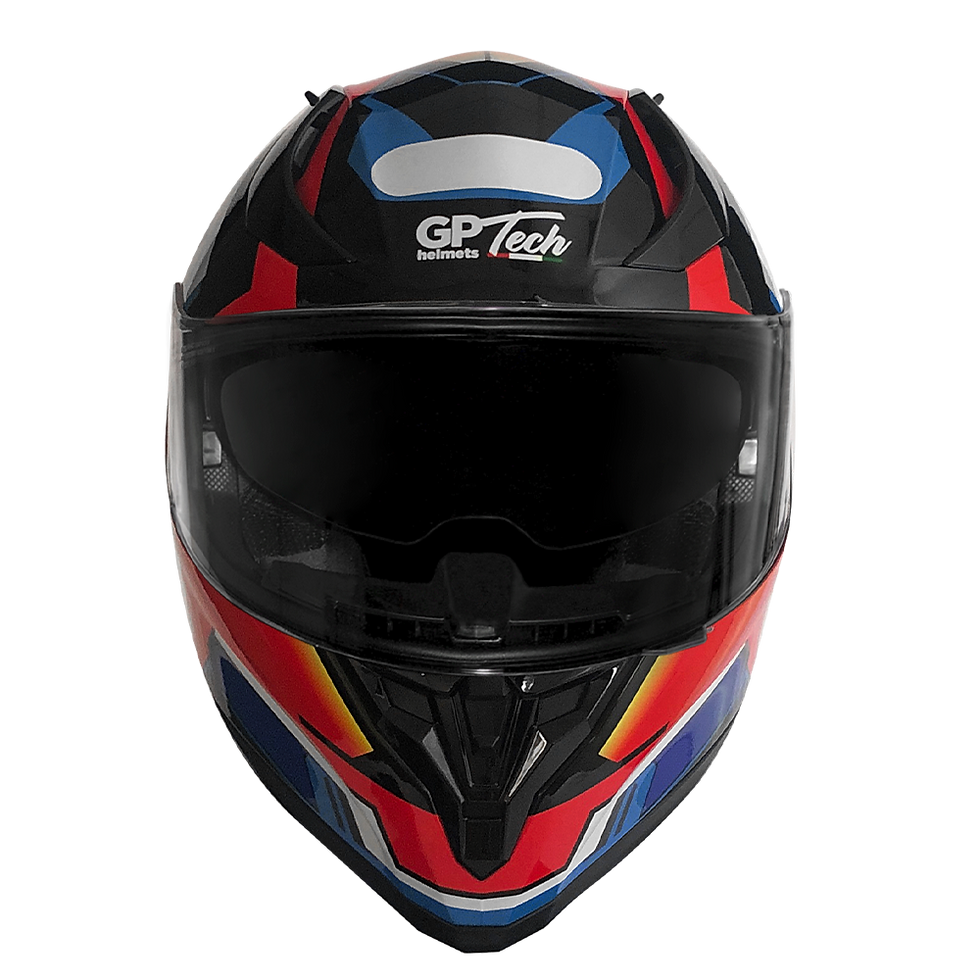 Miniatura: Capacete GP Tech V128 Fusion | Brilhante | Vermelho, Azul e Branco