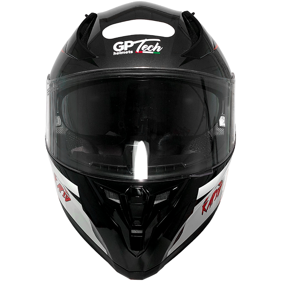 Miniatura: Capacete GP Tech V128 Rapid Brilhante | Preto com Cinza