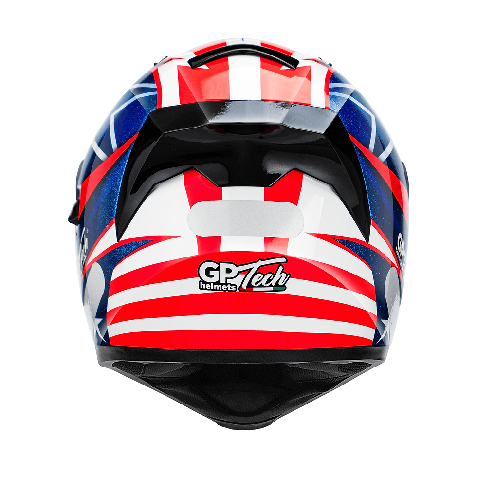 Miniatura: Capacete GP Tech V128 USA | Brilho | Vermelho e Azul