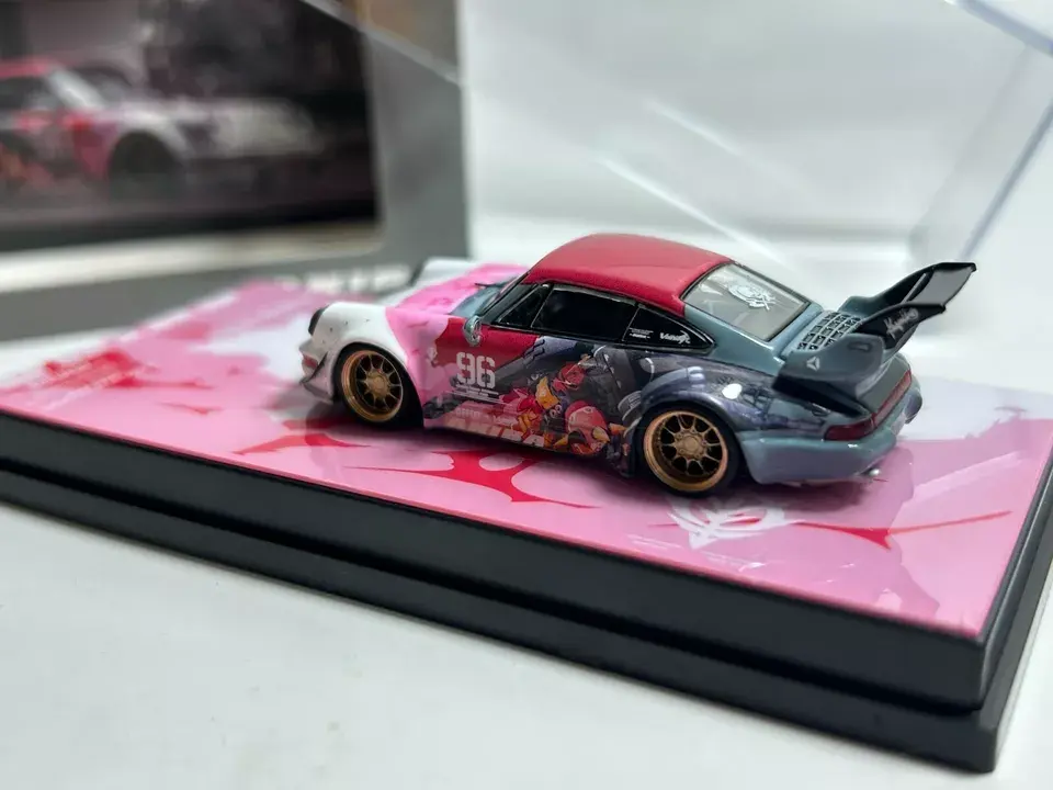 Thumbnail: PORSCHE RWB 964 AKIBA ANIME LIVERY 1/64 DIECAST CAR MODEL BY FLAME MODELS