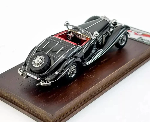 MERCEDES BENZ 500K CONVERTIBLE BLACK 1/64 DIECAST CLASSIC CAR BY