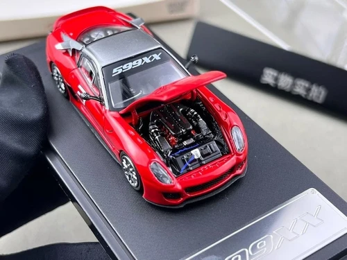 FERRARI 599XX RED #3 HOOD OPENS 1/64 DIECAST CAR BY RHINO MODEL