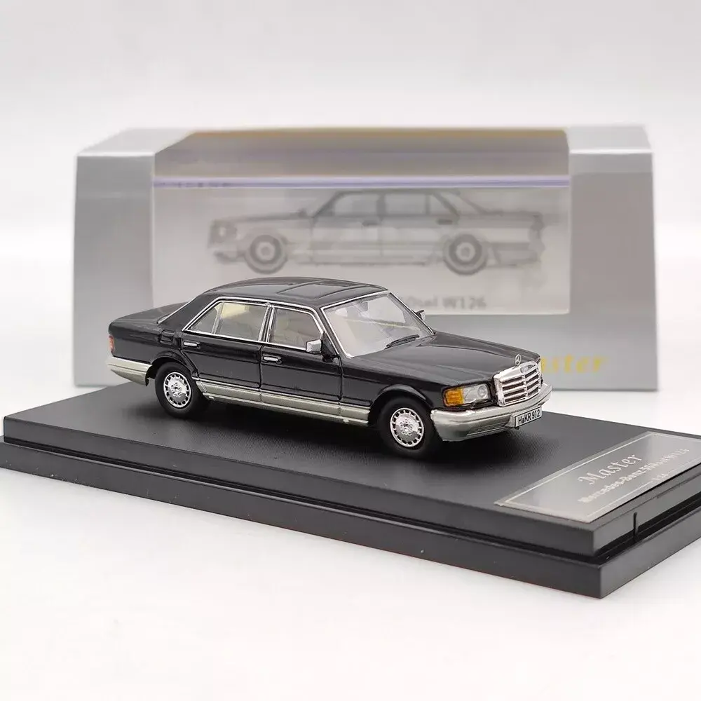 MERCEDES BENZ 560SEL W126 BLACK 1/64 SCALE DIECAST CAR MODEL BY MASTER MODELS
