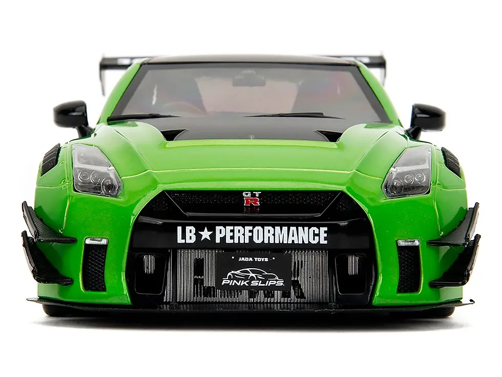 Thumbnail: NISSAN SKYLINE GT-R R35 LIBERTY WALK GREEN 1/18 DIECAST CAR BY JADA TOYS 35724