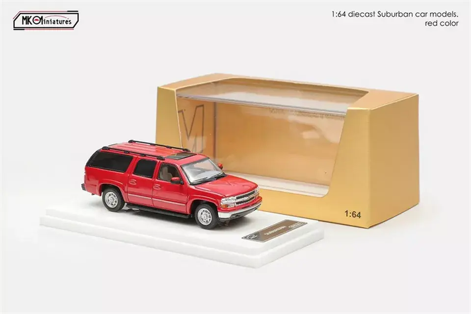 Thumbnail: 2003 CHEVROLET SUBURBAN SUV RED 1/64 SCALE DIECAST MODEL BY MK MINIATURES MK