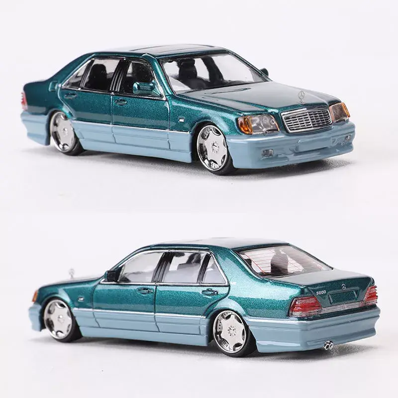 Thumbnail: MERCEDES BENZ W140 GREEN 1/64 DIECAST CAR MODEL BY STREET WEAPON