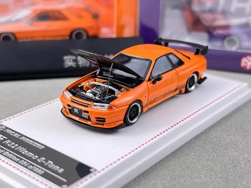 NISSAN SKYLINE GT-R R32 NISMO S-TUNE HOOD OPENS 1/64 DIECAST CAR