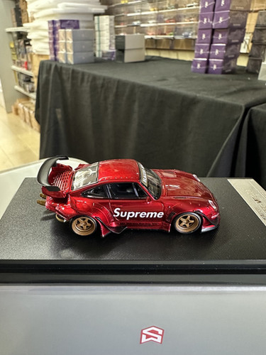 PORSCHE RWB 993 SUP SUPREME METALLIC RED LOW TAIL 1/64 CAR BY