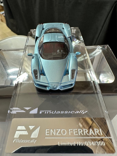 FERRARI ENZO ICE BLUE 1/64 DIECAST CAR BY FINDCLASSICALLY FY 300
