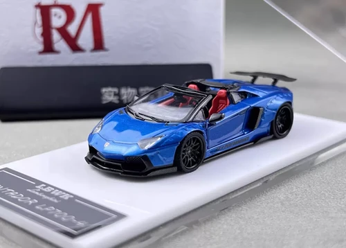 LAMBORGHINI AVENTADOR LP700-4 BLUE FULLY OPENING 1/64 DIECAST CAR