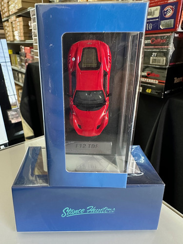 FERRARI F12 TDF RED HOOD OPENS 1/64 DIECAST CAR MODEL BY STANCE