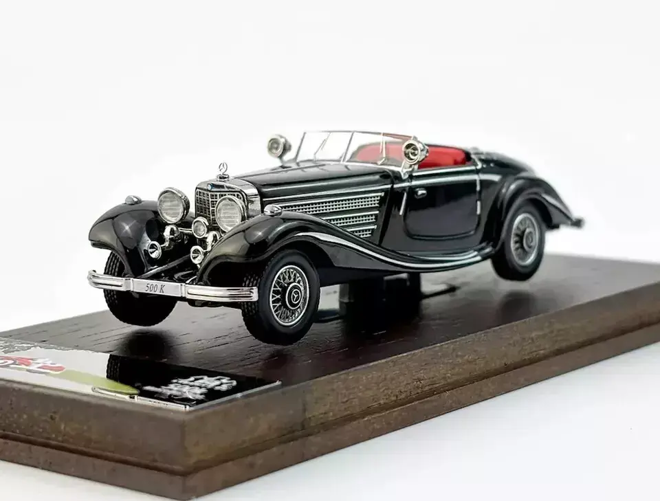 Thumbnail: MERCEDES BENZ 500K CONVERTIBLE BLACK 1/64 DIECAST CLASSIC CAR BY LIBERTY 64