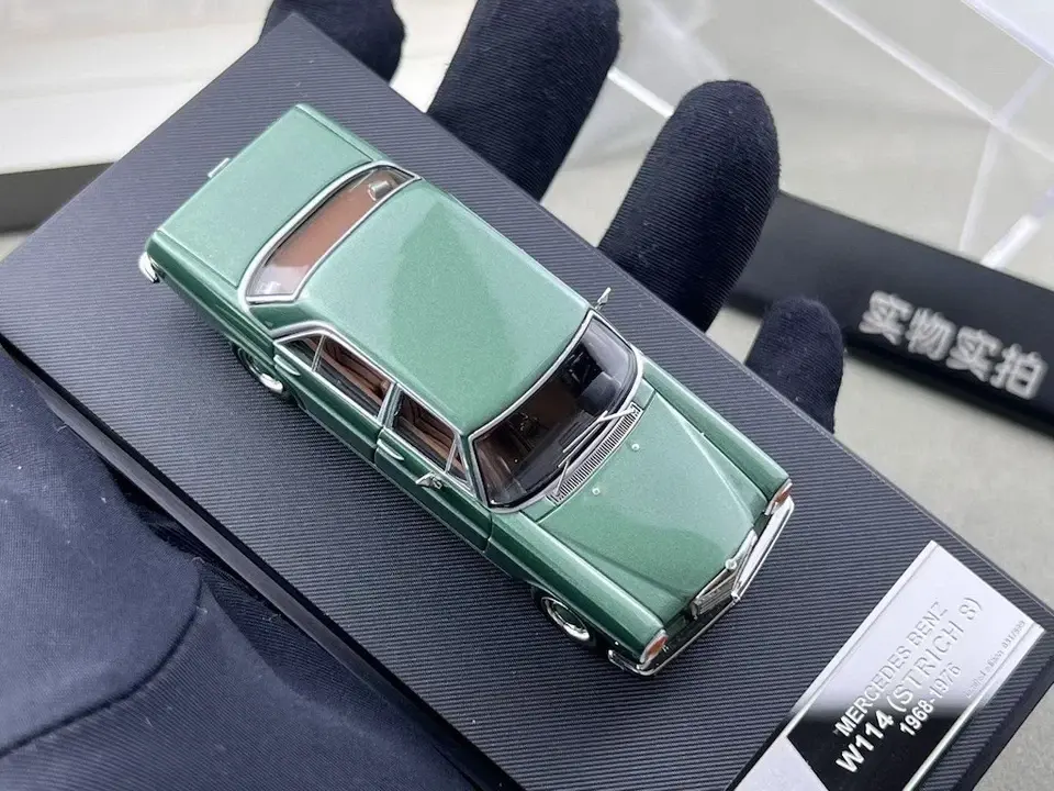 Thumbnail: MERCEDES BENZ W114 STRICH 8 GREEN CLASSIC 1/64 DIECAST CAR BY MAXWELL MODEL