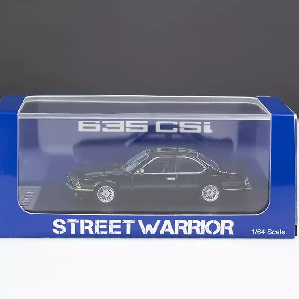 Thumbnail: BMW 635 CSI E24 BLACK 999 MADE 1/64 SCALE DIECAST CAR MODEL BY STREET WEAPON