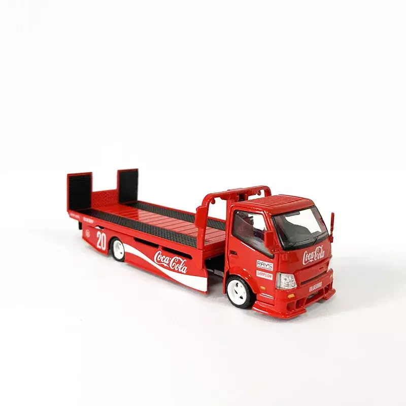 Thumbnail: H300 FLATBED TRANSPORT TRAILER COKE COCA COLA TOW TRUCK 1/64 DIECAST BY SUPCAR