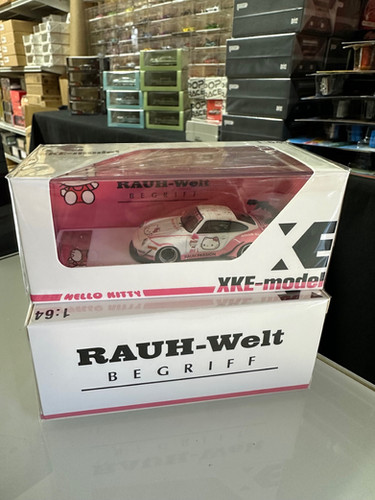 PORSCHE RWB 964 HELLO KITTY 1/64 DIECAST CAR BY XKE MODEL | JVK Toys